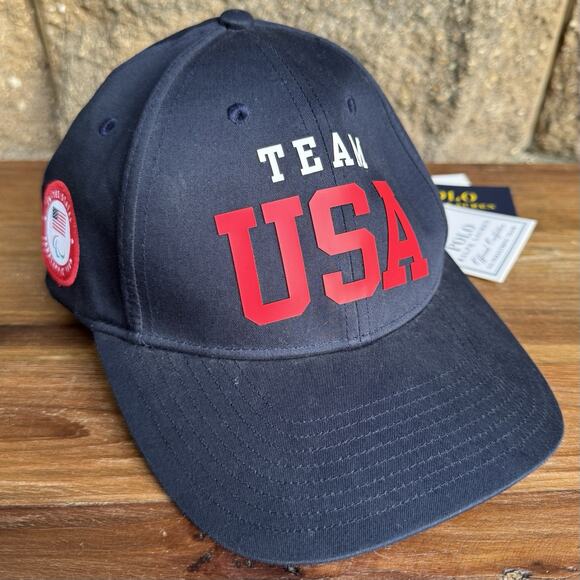 Polo Ralph Lauren Cap/Hat 2020 Olympics Paralympic Team USA Navy Blue &. Red NWT - Picture 1 of 7